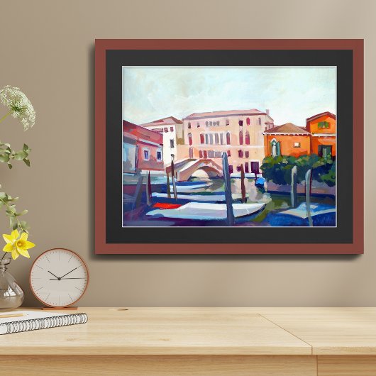 ヴェネ絵を描ツィアのドルソドゥロからボート ポスター