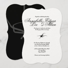 ヴェノムス - エレガントなゴシックウェディング招待状 招待状