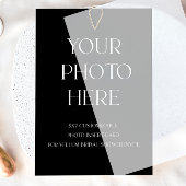 ヴェラムの結婚式前祝い招待状のための写真挿入カード 招待状