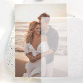 ヴェラムの結婚式前祝い招待状のための写真挿入カード 招待状