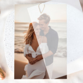 ヴェラムの結婚式前祝い招待状のための写真挿入カード 招待状