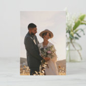 ヴェラムの結婚式招待状のためのエレガントな写真カード 招待状 (スタンド正面)