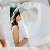 ヴェラムの結婚式招待状のためのフォトカード 招待状