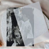 ヴェラム結婚式招待状用の写真カード 招待状