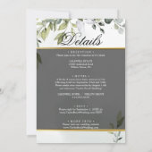 ヴェラム エレガント ユーカリ ウェディング インビテーション (裏面)