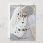 ヴェラム·ルック·カモダンリグラティの写真を保存日 マグネット招待状 (正面)