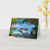 ヴェリガンドゥ、モルディブの熱帯シーン カード (黄色い花)