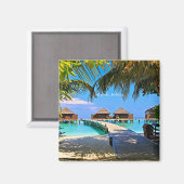 ヴェリガンドゥ、モルディブの熱帯シーン マグネット (正面/裏面)