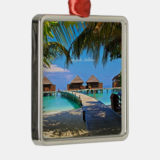 ヴェリガンド、モルディブの熱帯地方の風景、 メタルオーナメント (右)