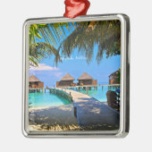 ヴェリガンド、モルディブの熱帯地方の風景、 メタルオーナメント (左)