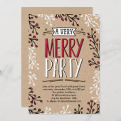 ヴェリメリーーパーティーホリデーパーティー招待状 招待状 (正面/裏面)