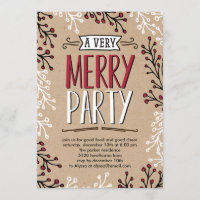 ヴェリメリーーパーティーホリデーパーティー招待状