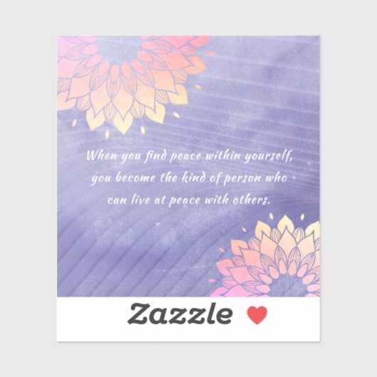 ヴェリーペリヨガインストラクターバラ金ゴールド引用文 シール (シート)