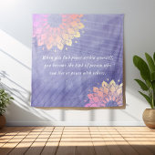 ヴェリーペリヨガインストラクターバラ金ゴールド引用文 タペストリー