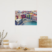 ヴェルカラフルナッツァイタリアの町 ポスター (キッチン)