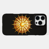 ヴェルギナの太陽エンブレム - 古代マケドニアのシンボル iPhoneケース (裏面横)
