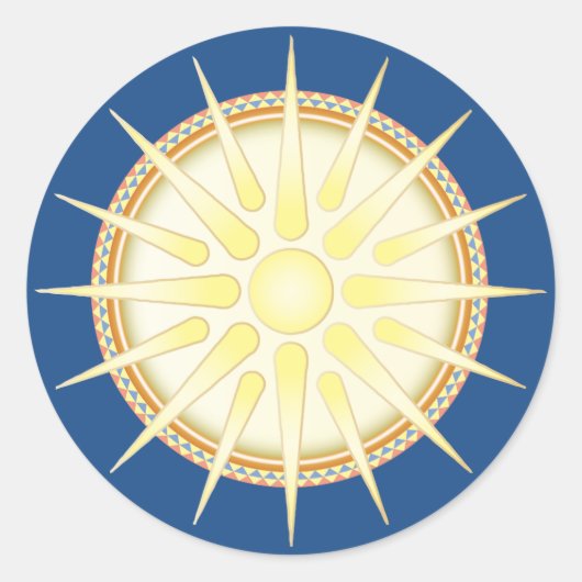 ヴェルギナサンクラシック光沢ラウンドステッカー ラウンドシール (正面)