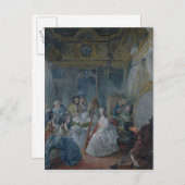 ヴェルサイユの宮殿でのマリー・アントワネット ポストカード (正面/裏面)