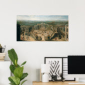 ヴェルサイユの景色を望む広場 ポスター (ホームオフィス)