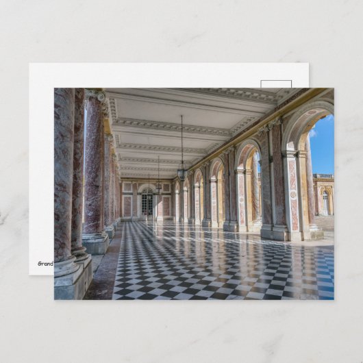 ヴェルサイユ宮殿のグラン・トリアノン回廊 ポストカード (正面/裏面)