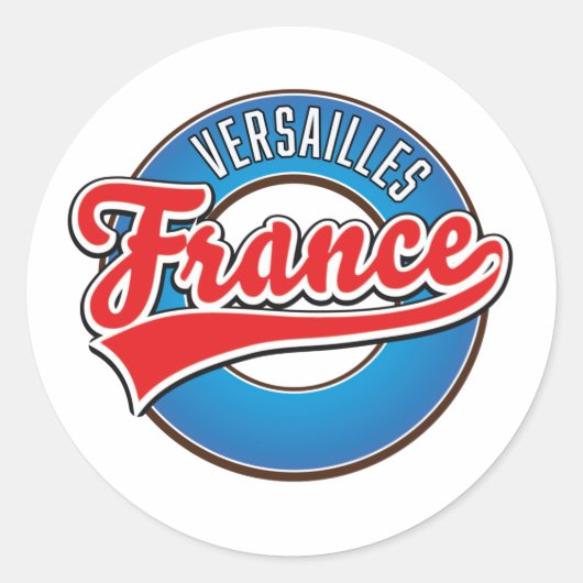 ヴェルサイユ フランス ロゴ キーチェーン ラウンドシール (正面)