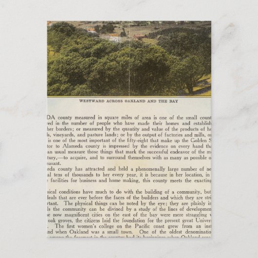ヴェルソアラメダ郡、オークランドとベイ ポストカード (正面)