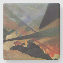 ヴェルダンの戦い (第一次世界大戦の戦闘シーン) (Vallotton 作) ストーンコースター