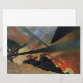 ヴェルダンの戦い (第一次世界大戦の戦闘シーン) (Vallotton 作) 便箋 (正面/裏面)