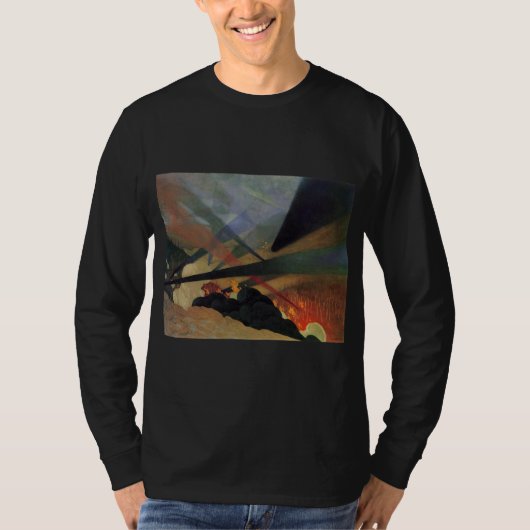 ヴェルダンの戦い (第一次世界大戦の戦闘シーン) (Vallotton 作) Tシャツ (正面)