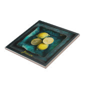 ヴェルディグリスアンドレモンズオンザスクエアプレート タイル (側面)