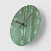 ヴェルディグリスウェザードブロンズルックモノグラム ラウンド壁時計 (傾斜)