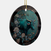 ヴェルディグリス〔占星術の〕十二宮図タウラスメタルアート セラミックオーナメント (右)