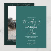 ヴェルディグリスQR結婚式招待状 招待状 (正面/裏面)