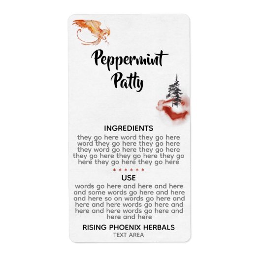 *~*ヴェルトフェニックスライジングパインツリーオレンジブルゴーニュ ラベル (正面)