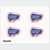 ヴェルドンゴルジュフランスロック登山カラビナー 長方形シール (シート)