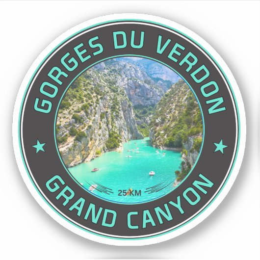 ヴェルドン渓谷 - les Gorges du Verdon 旅行 シール (正面)