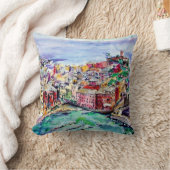 ヴェルナッツァイタリア水彩芸術枕 クッション (ブランケット)