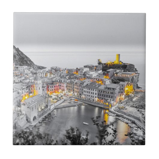 ヴェルナッツァチンクテッレリグーリアイタリアファインアートギフト タイル (正面)