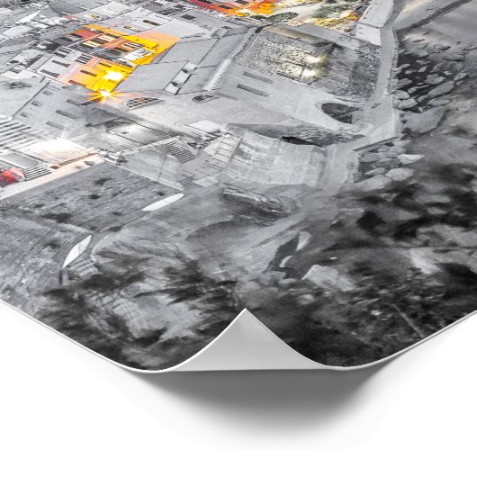 ヴェルナッツァチンクテッレリグーリアイタリアファインアートギフト ポスター (角)