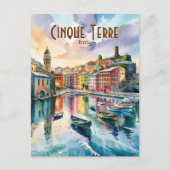 ヴェルナッツァチンクテレイタリアウォーターカラーカスタム ポストカード (正面)