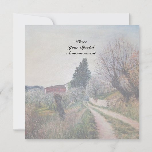 ヴェルナレーゼの最も早い春 / トスカーナの風景 招待状 (裏面)