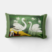 ヴェルヌイユアールヌーボーデザインオブワイルドスワンズランバーP ランバークッション (裏面)