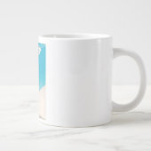 ヴェルビエ、スイスのヴィンテージスキー旅行ポスター。 ジャンボコーヒーマグカップ (右)