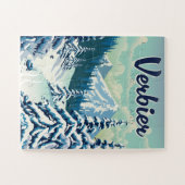 ヴェルビエ・スイス旅行ポスター ジグソーパズル (横)