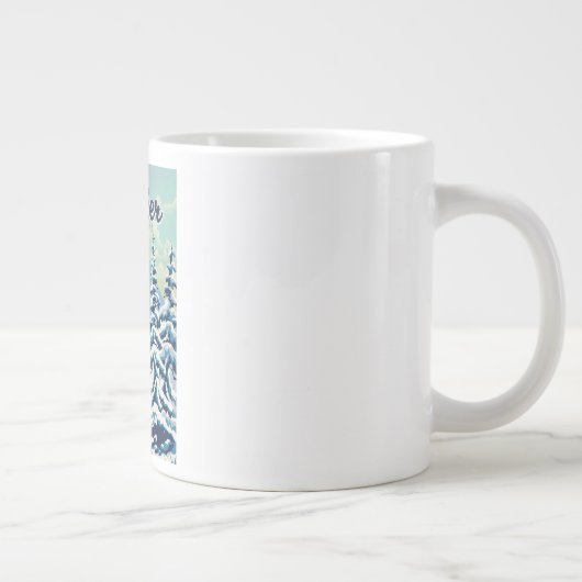 ヴェルビエ・スイス旅行ポスター ジャンボコーヒーマグカップ (右)