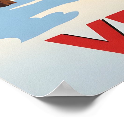 ヴェルビエ,スイス – アルパインスキーリゾート ポスター (角)