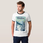 ヴェルビエ スイス 旅行ポスター Tシャツ (正面フル)