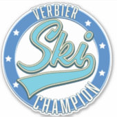 ヴェルビエ スキーのチャンピオン シール (正面)