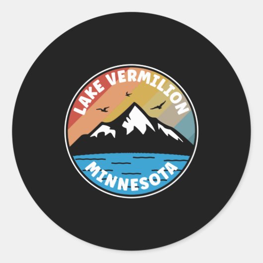 ヴェルミリオン湖 – ミネソタヴィンテージ ラウンドシール (正面)