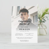 ヴェルムオーバーレイ写真葬儀記念お祝い 招待状 (スタンド正面)